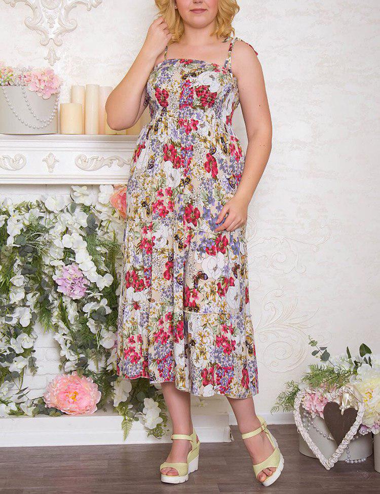 Яркий летний сарафан на тонких брет ...