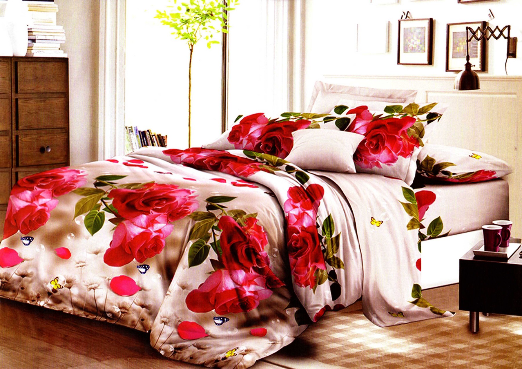 Натуральная постель. Постельное белье розы. Комплект постельного белья с розами. Ткань розы для постельного белья. Двуспальный комплект сатин 100%.