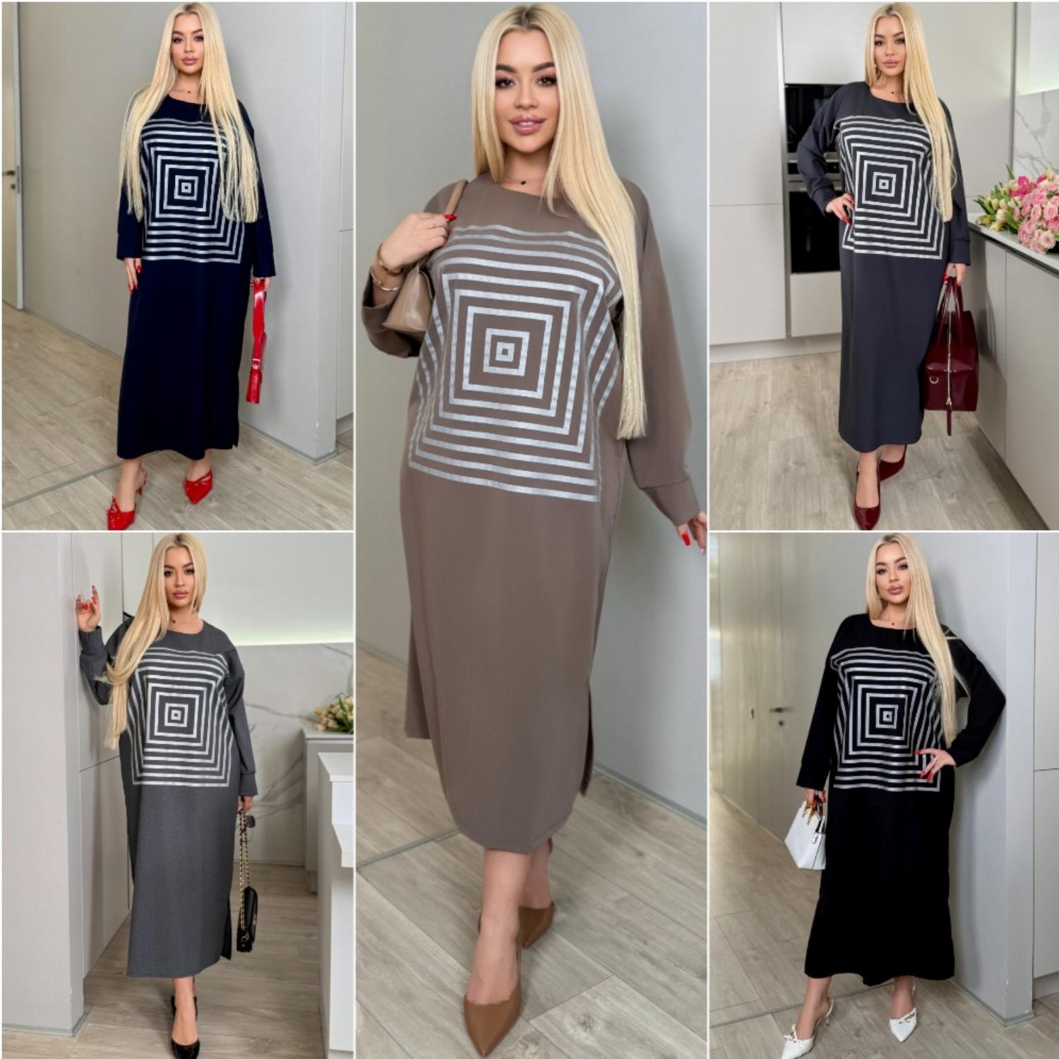 платье туника с принтом батал Милый дом