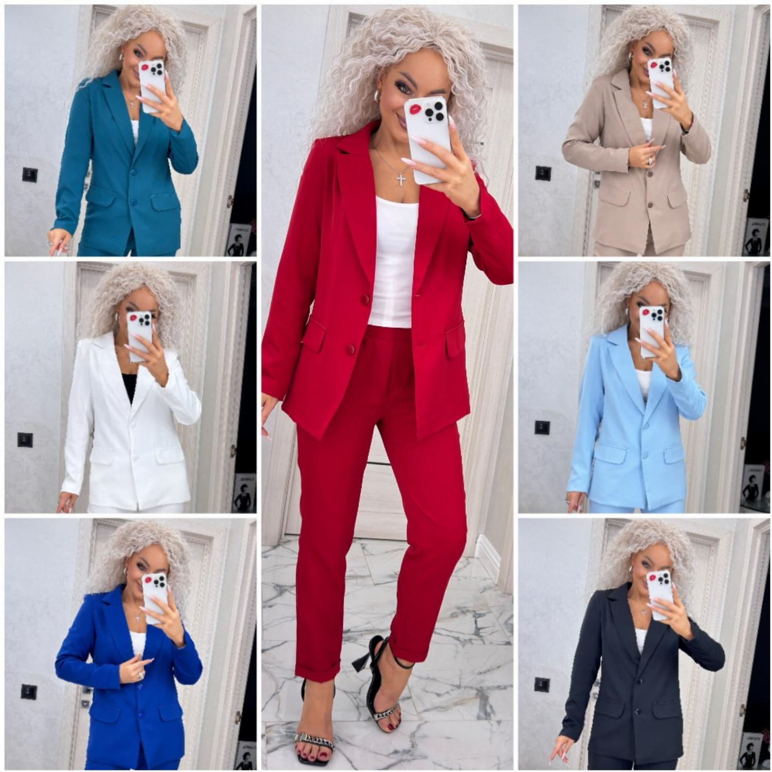 модные костюмы женские, брючный костюм двойка,  брючный костюм с пиджаком Милый дом