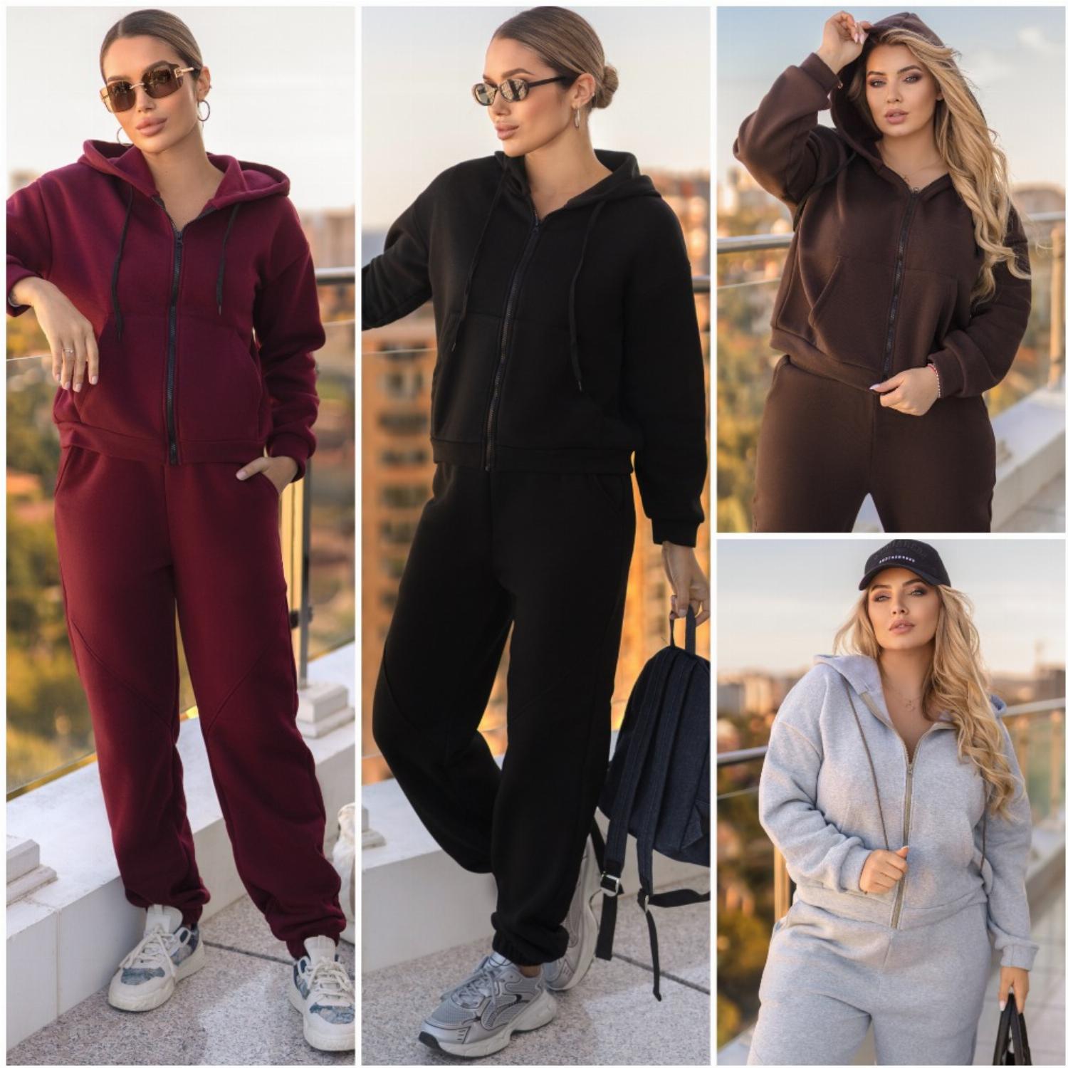 Стильный женский теплый спортивный  ...