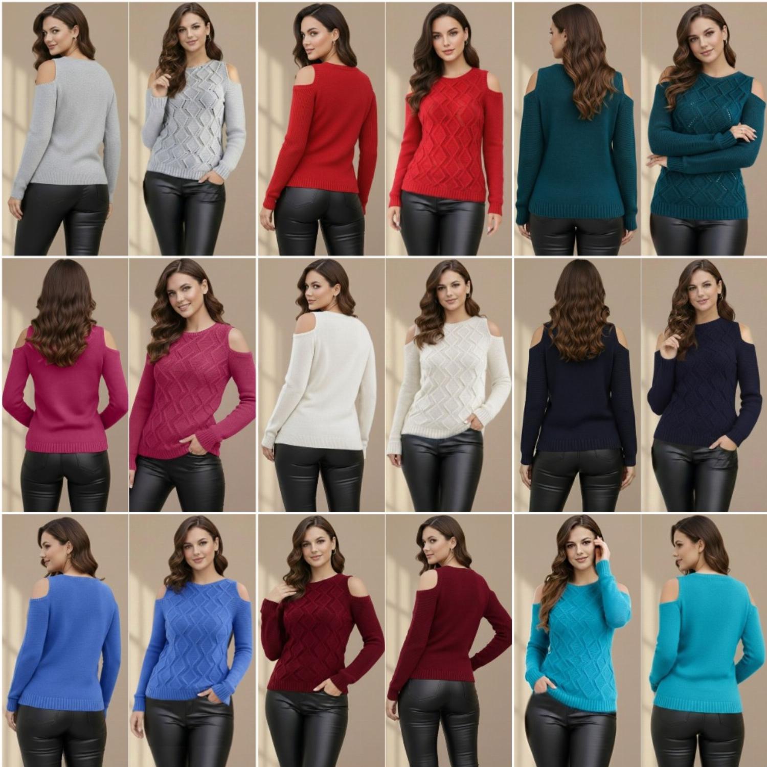 Стильная женская кофта свитер с отк ...