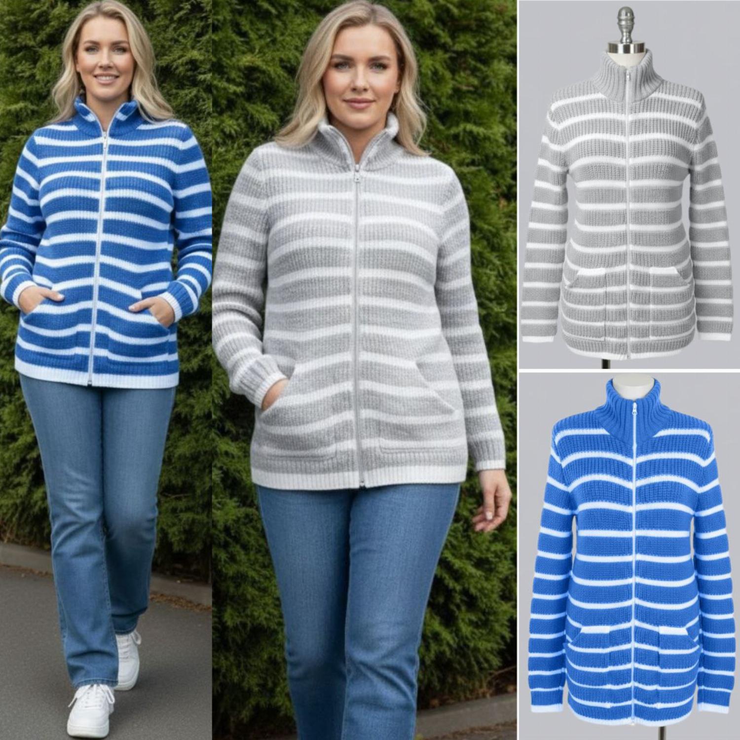 Красивая кофта - свитер в полоску 