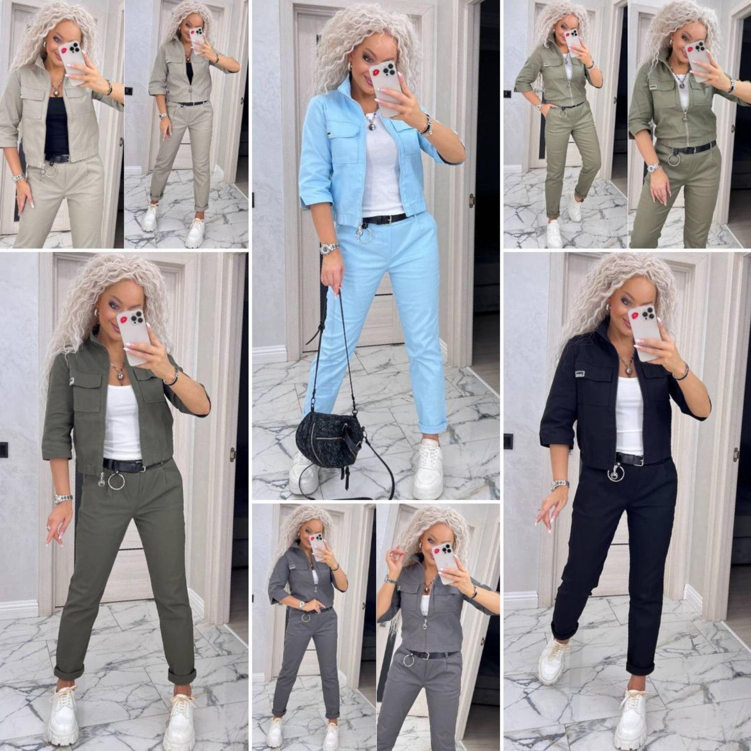 Стильный удобный женский костюм-дво ...