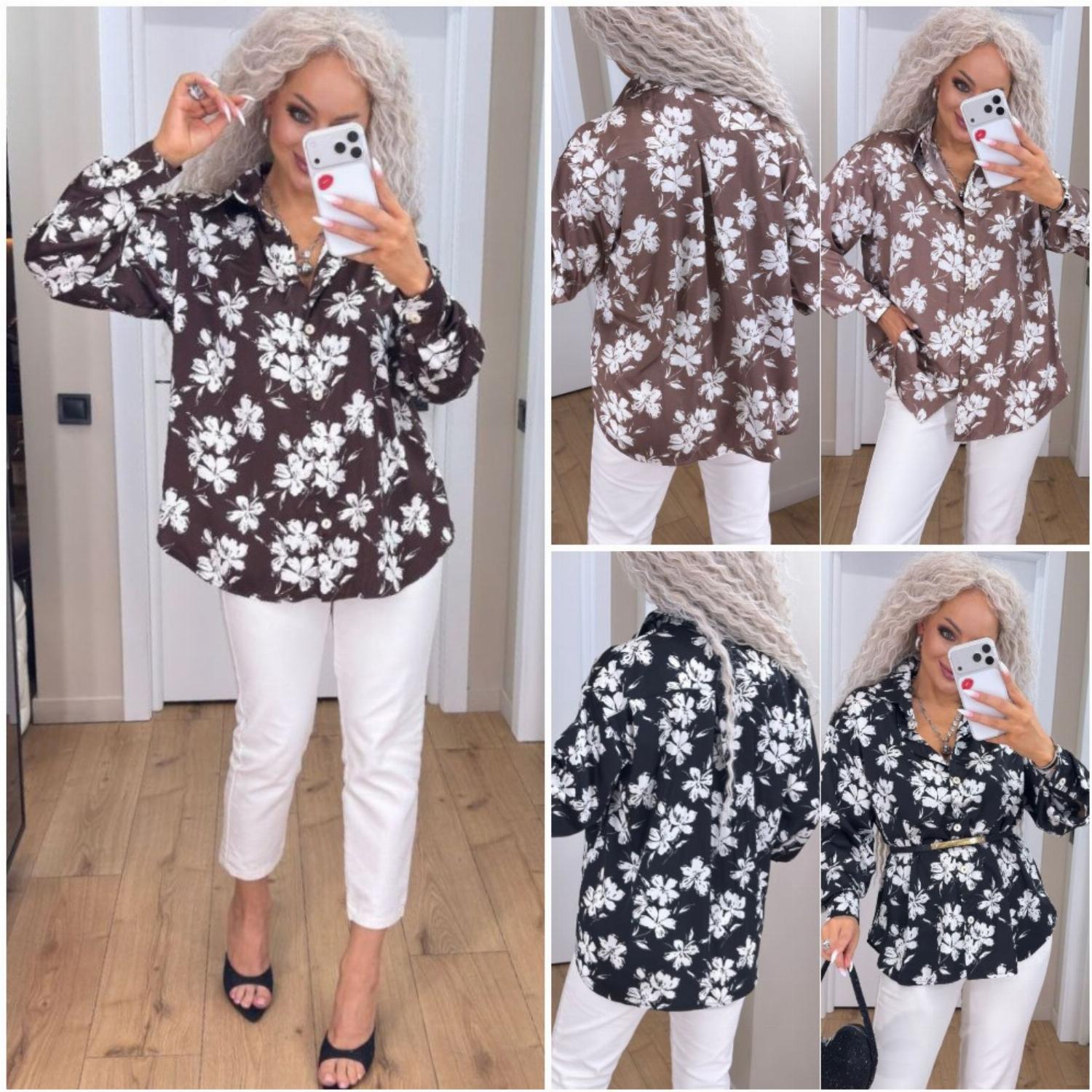 Стильная женская блуза-рубашка с цв ...