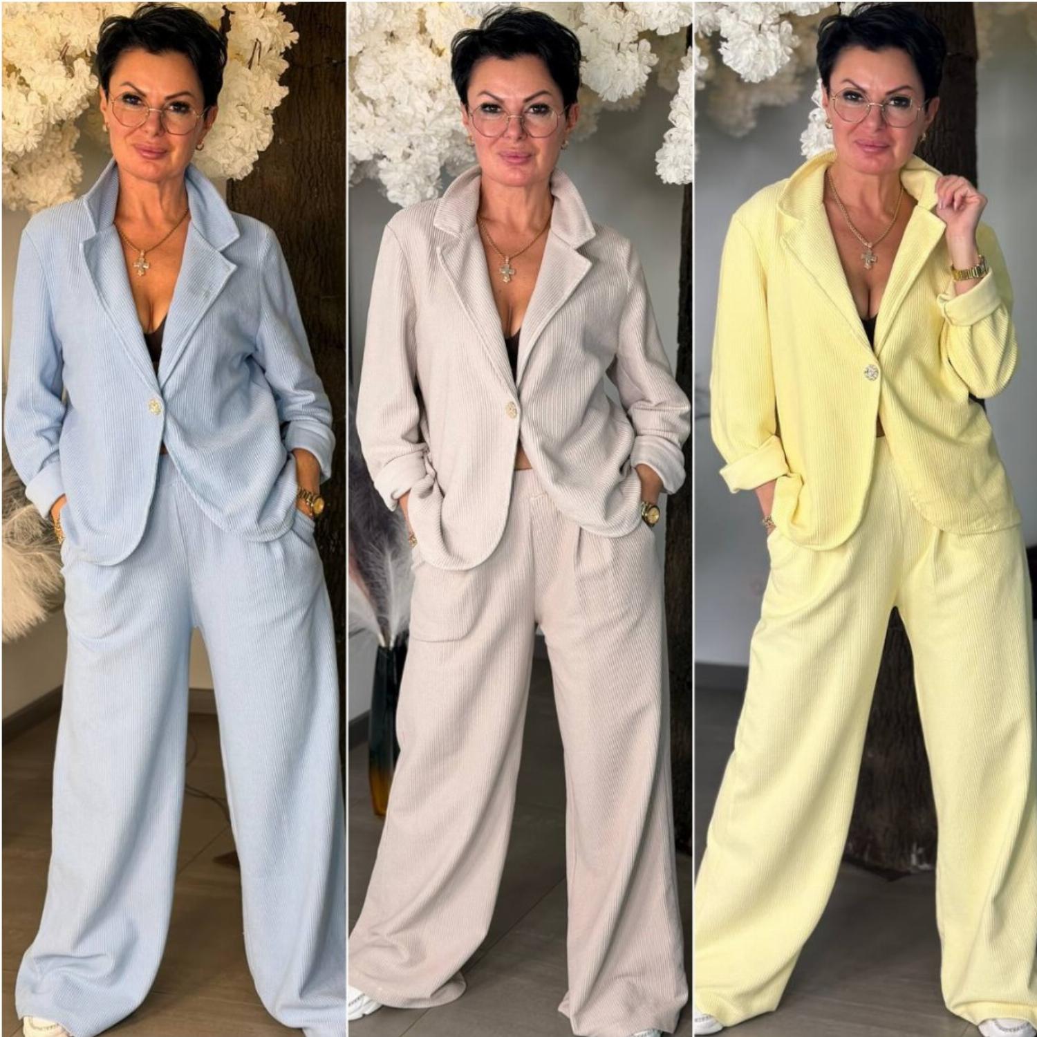 Модный стильный женский костюм-двой ...