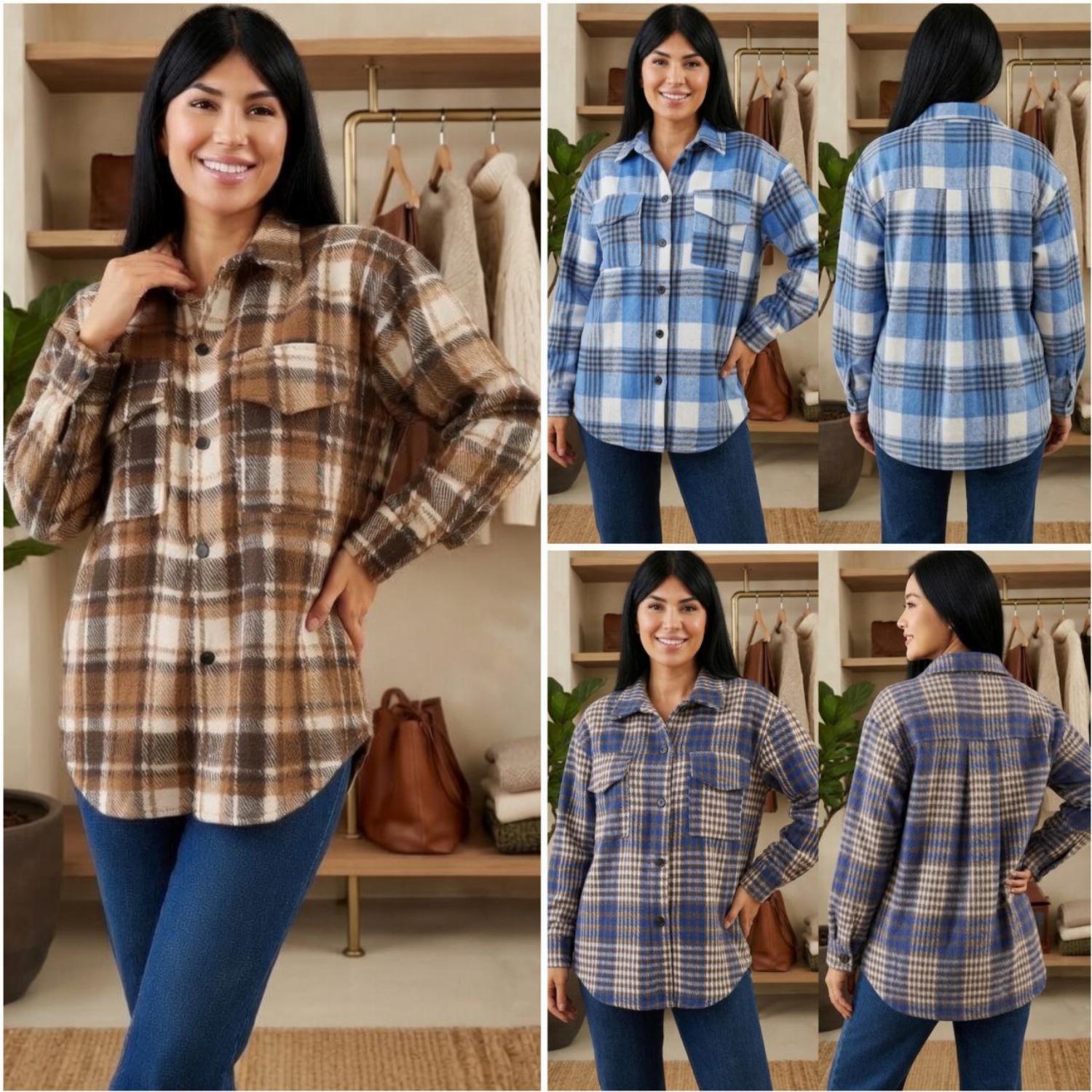 Трендовая кашемировая женская рубаш ...