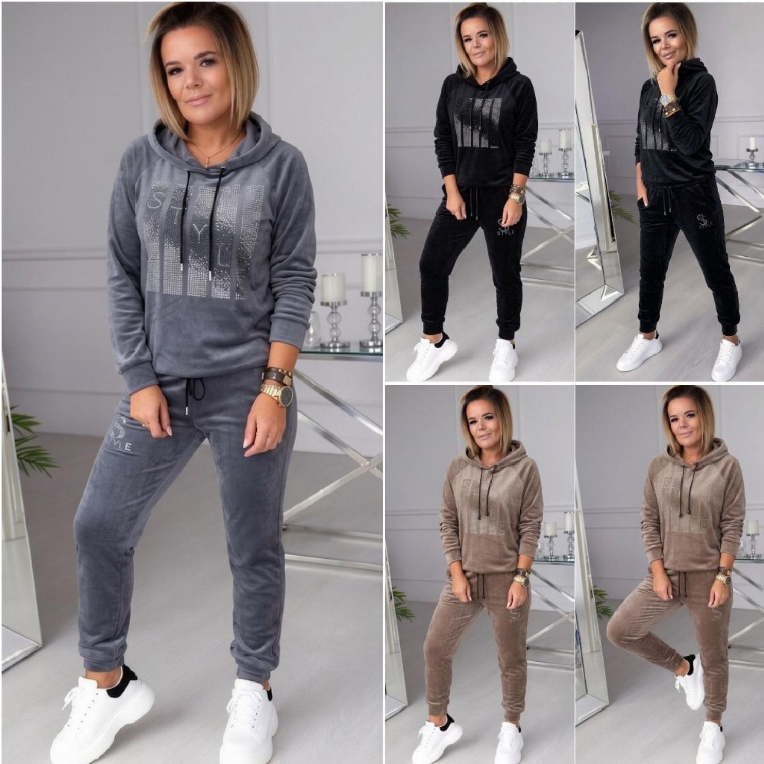 Стильный женский велюровый спортивн ...