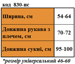 Таблица размеров