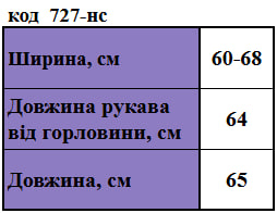 Таблица размеров