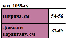 Таблица размеров