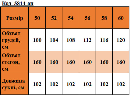 Таблица размеров