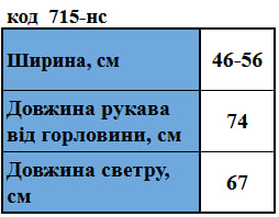 Таблица размеров