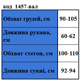 Таблица размеров
