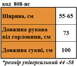 Таблица размеров