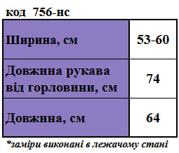 Таблица размеров